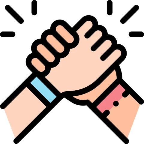 Dos manos sosteniéndose en señal de apoyo y confianza